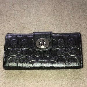 COACH Embossed Metallic Wallet #1262
